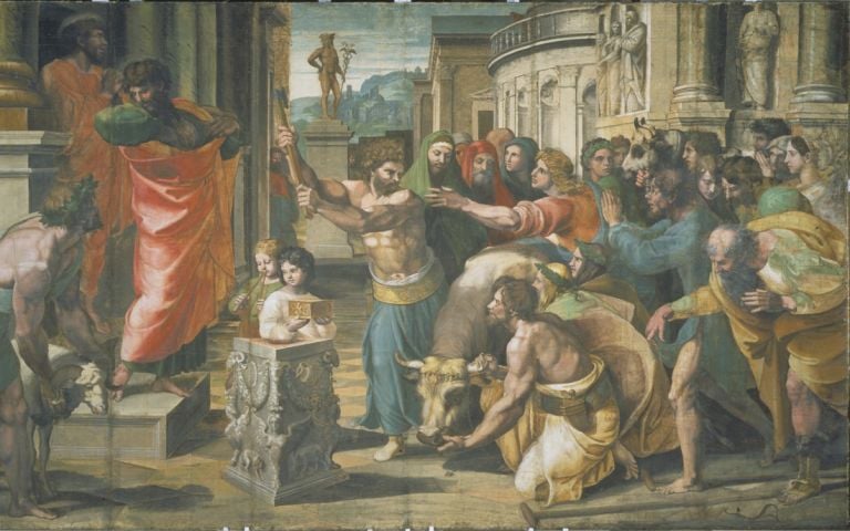 Raphael Cartoon,The Sacrifice at Lystra. Photo (c) V&A. Courtesy Royal Collection Trust Her Majesty Queen Elizabeth II 2021