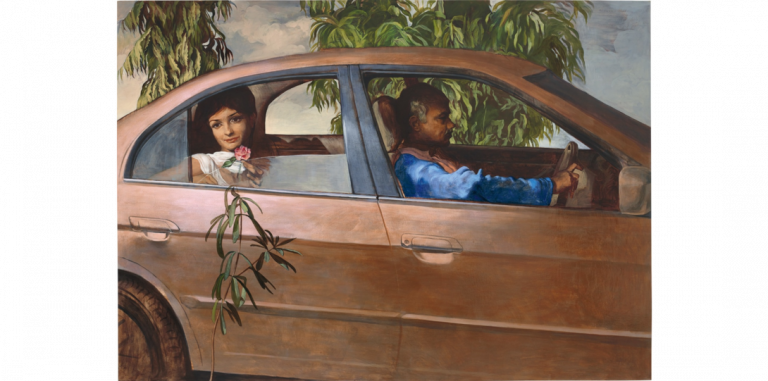 Salman Toor Girl with Driver (2013) Courtesy of Phillips