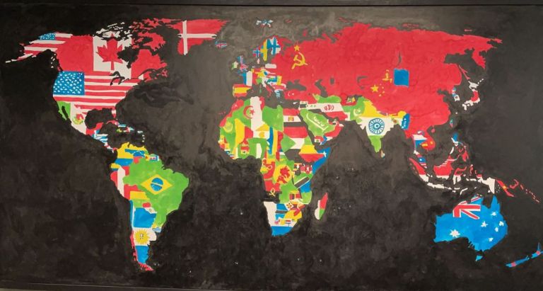 Una delle mappe di Alighiero Boetti. Courtesy Felice d’Alfonso del Sordo