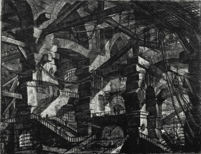 Giovan Battista Piranesi, Carceri d’Invenzioni, XIV. L’arco gotico, 1745-61, Roma, Biblioteca Nazionale Centrale