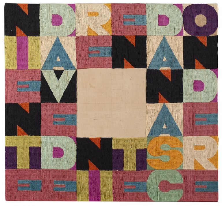 Alighiero Boetti, Niente da vedere niente da nascondere, 1977. Courtesy Il Ponte Casa d'Aste, Milano