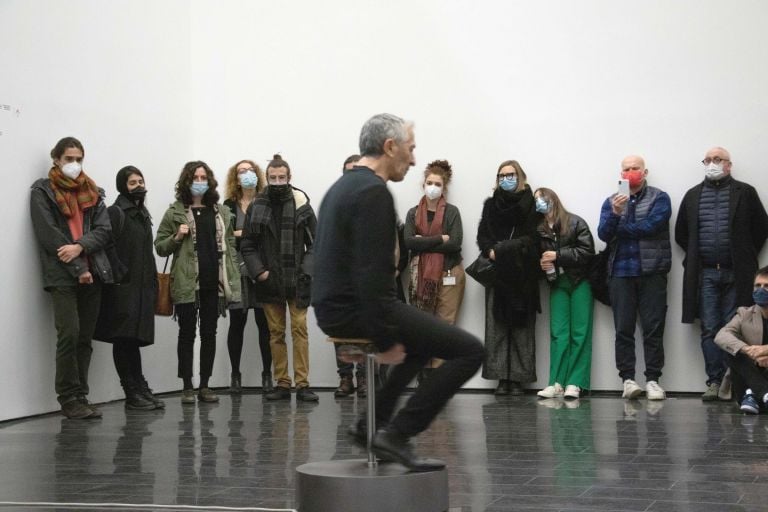 B. Giovanni Morbin, Me, 2021, performance, Mart, Rovereto, ph. Valentina Cavion