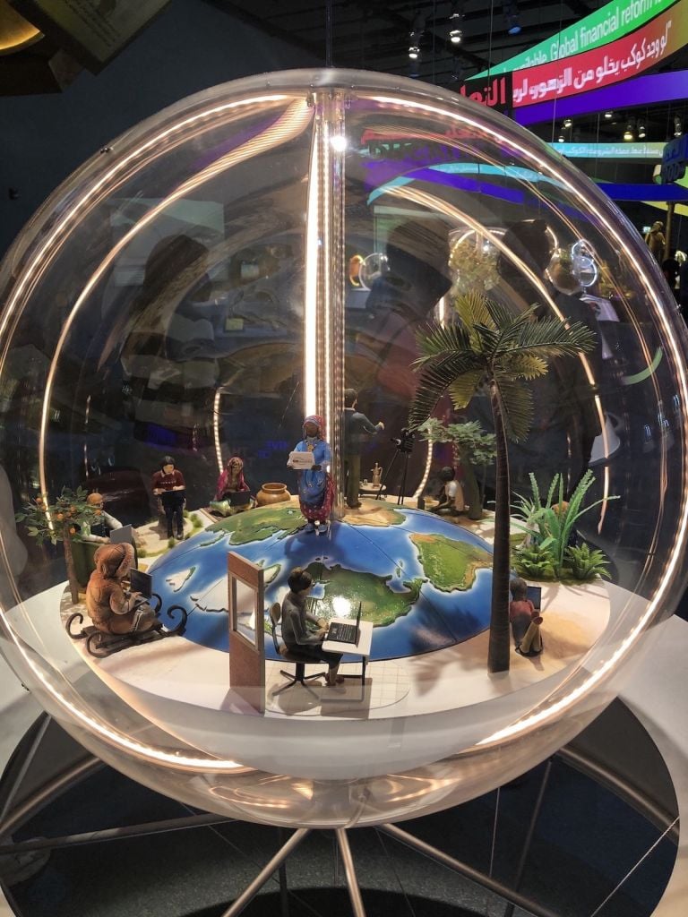 Dubai Expo, padiglione della Sostenibilità, come convivere nel globo in maniera sostenibile, foto Giorgia Basili