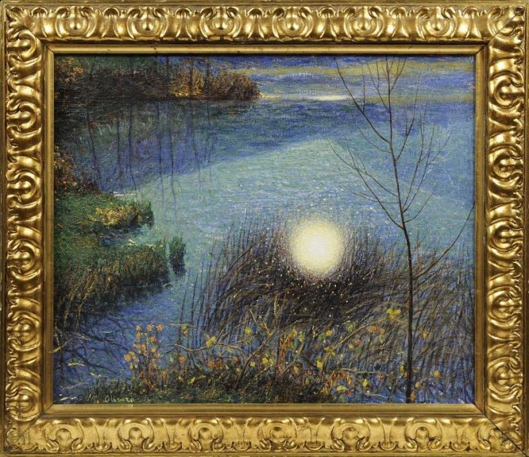 Matteo Olivero, Riflesso di sole sul lago, 1912 14. Courtesy Pinacoteca Matteo Olivero, Saluzzo