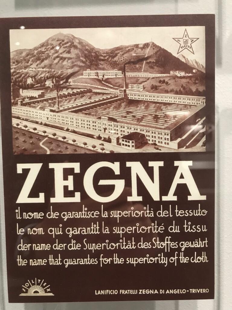 © Photo Dario Bragaglia, Trivero (Biella). Percorso espositivo di Casa Zegna. Una pubblicità storica