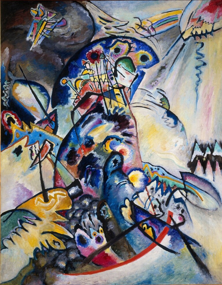 Vasilij Kandinskij, Cresta Azzurra, 1917. The State Russian Museum, San Pietroburgo, © 2021. Foto Scala, Firenze