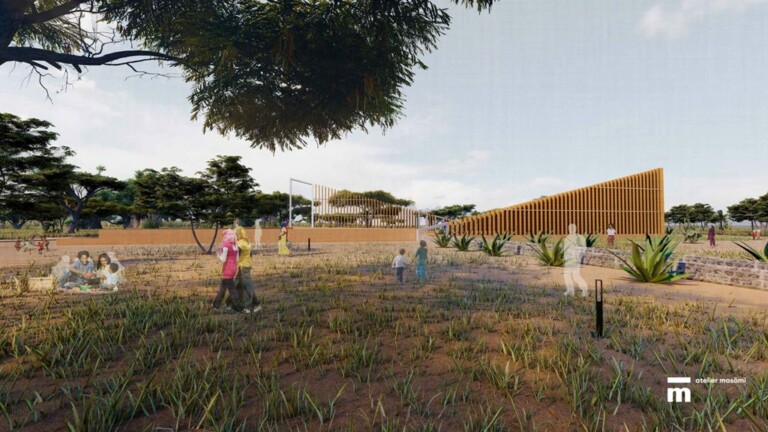 Rendering of the proposed Bët-bi museum and center for culture and community inSenegal Courtesy atelier masōmī