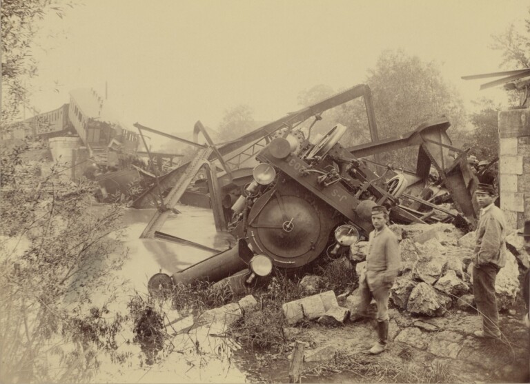 Bulacher & Kling, Disastro ferroviario a Münchenstein, 1891, albumina. H. R. Gabathuler, Photobibliothek.ch, Diessenhofen