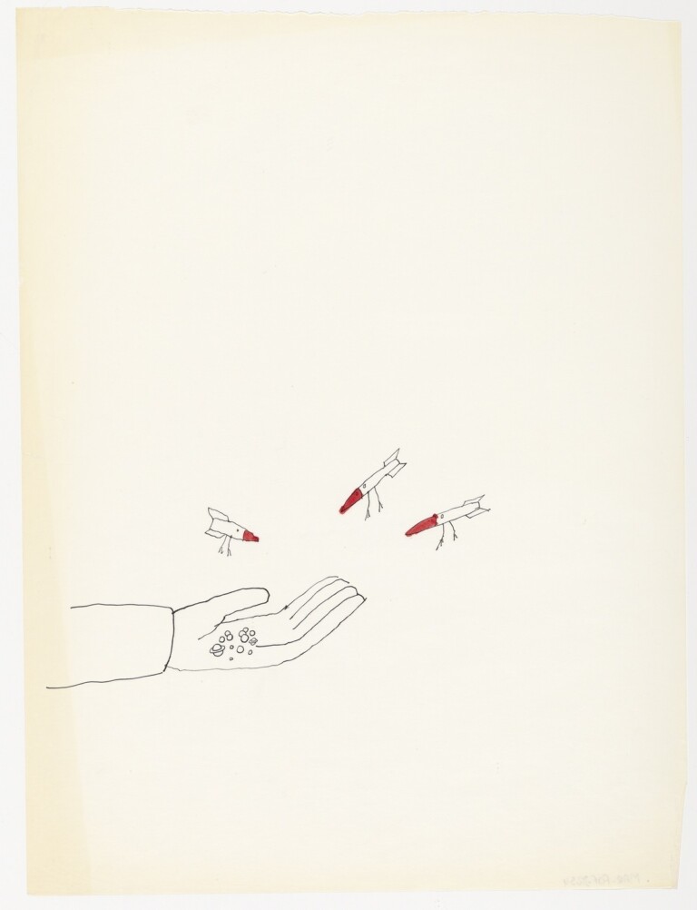 Jean Michel Folon, Sans titre, s.d., inchiostro di china e pennarello © Fondation Folon, ADAGP, Paris, 2022