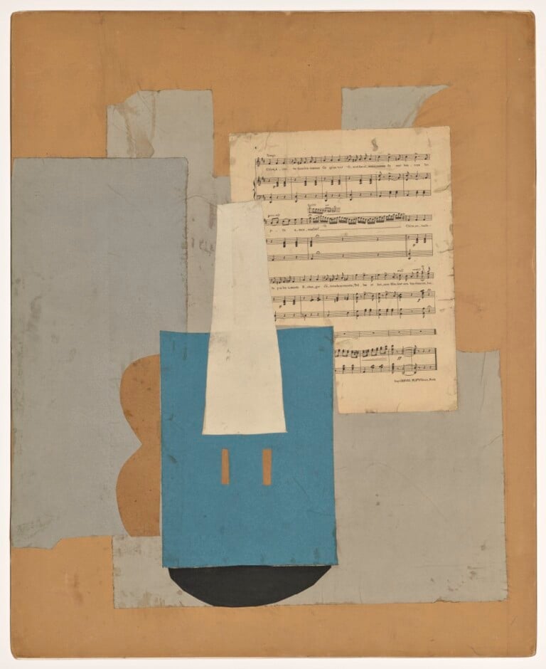 Pablo Picasso, Violin and Music Sheet, 1912, Musée national Picasso-Paris, inv. MP368, acceptance in lieu in 1979 © Succession Picasso © RMN-Grand Palais (MnP-Paris) photo Adrien Didierjean