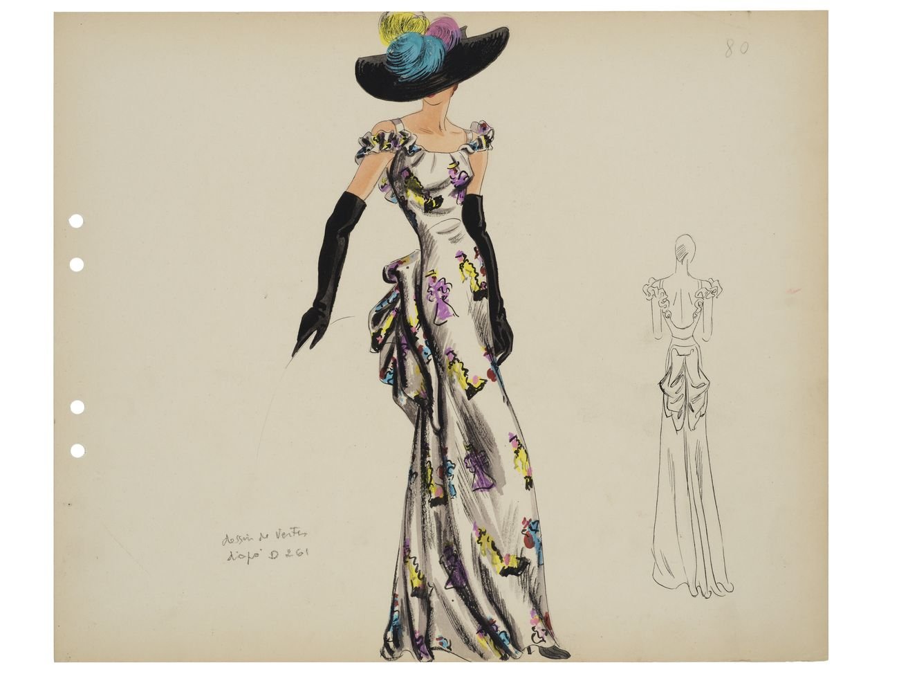 Elsa Schiaparelli ‒ Collection drawing. Summer 1939. Drawing. Musée des Arts décoratifs © Les Arts Décoratifs