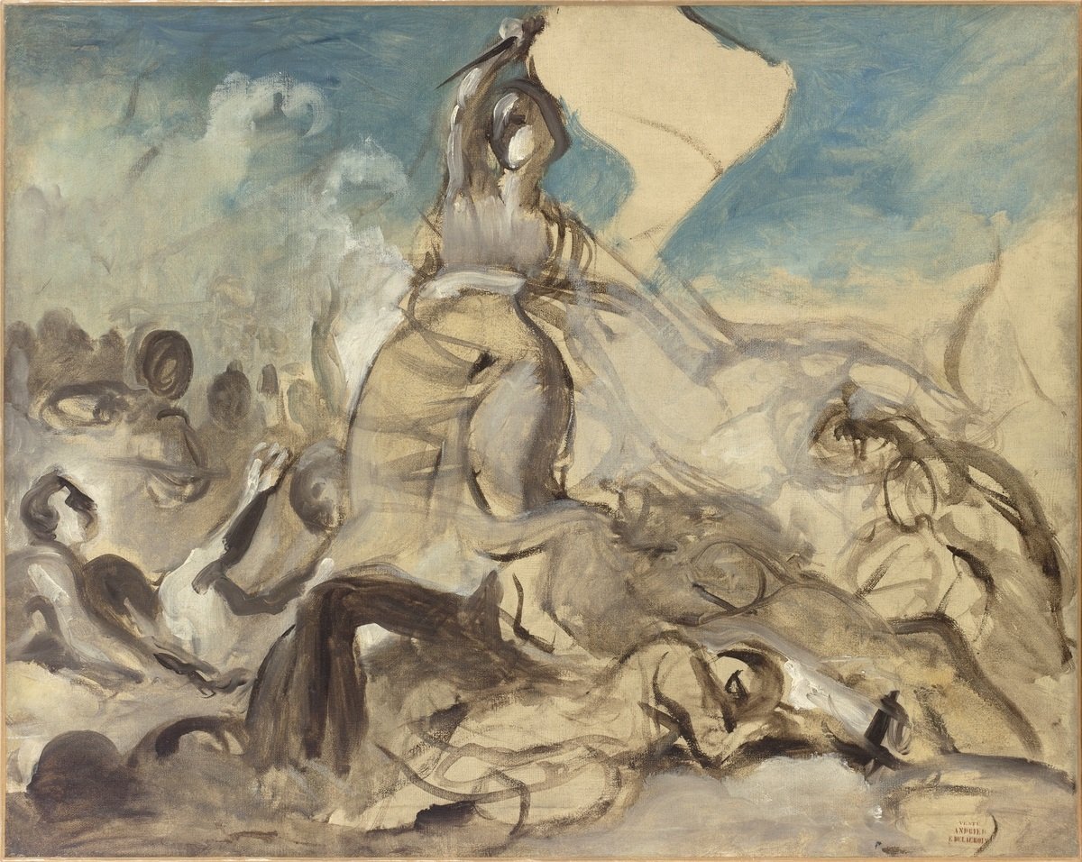 Eugène Delacroix, Esquisse pour La Liberté guidant le peuple, courtesy Musée du Louvre, photo Hervé Lewandowski