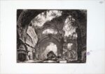 Giovanni Battista Piranesi, Rovina d’una Galleria di Statue nella Villa Adriana a Tivoli, Acquaforte su rame con interventi a bulino, Perugia, Galleria Nazionale dell’Umbria, inv. 1742