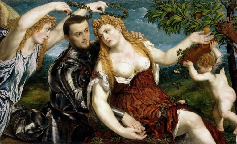 Paris Bordon, Marte, Venere e Cupido incoronati da Imeneo, 1540 50 ca.. Vienna, Kunsthistorisches Museum, Gemäldegalerie © KHM Museumsverband