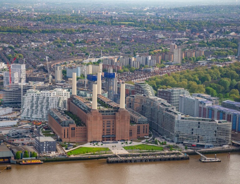 Aerial view of Battersea Power Station, Battersea, London, credit Jason Hawkes