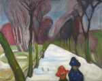 Edvard Munch, Neige fraîche sur la route, 1906, Huile sur toile, 100 × 80 cm, Oslo, Norvège, Munchmuseet. ©Munch Museet. Photo CC BY 4.0