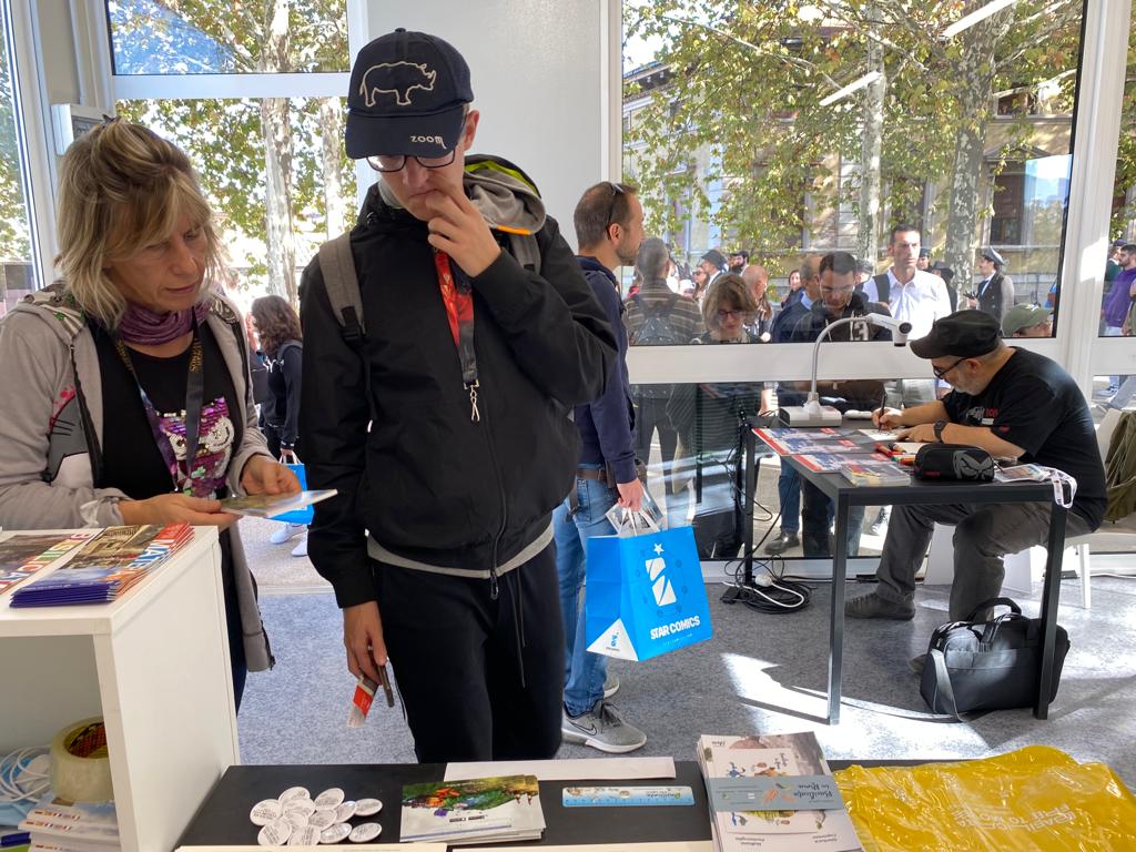 Lo stand di APT Basilicata al Lucca Comics & Games 2022