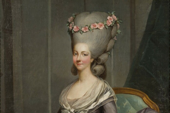 “Madame de Lamballe, Portant une coupe Fontanges”, Antoine Callet (1776)