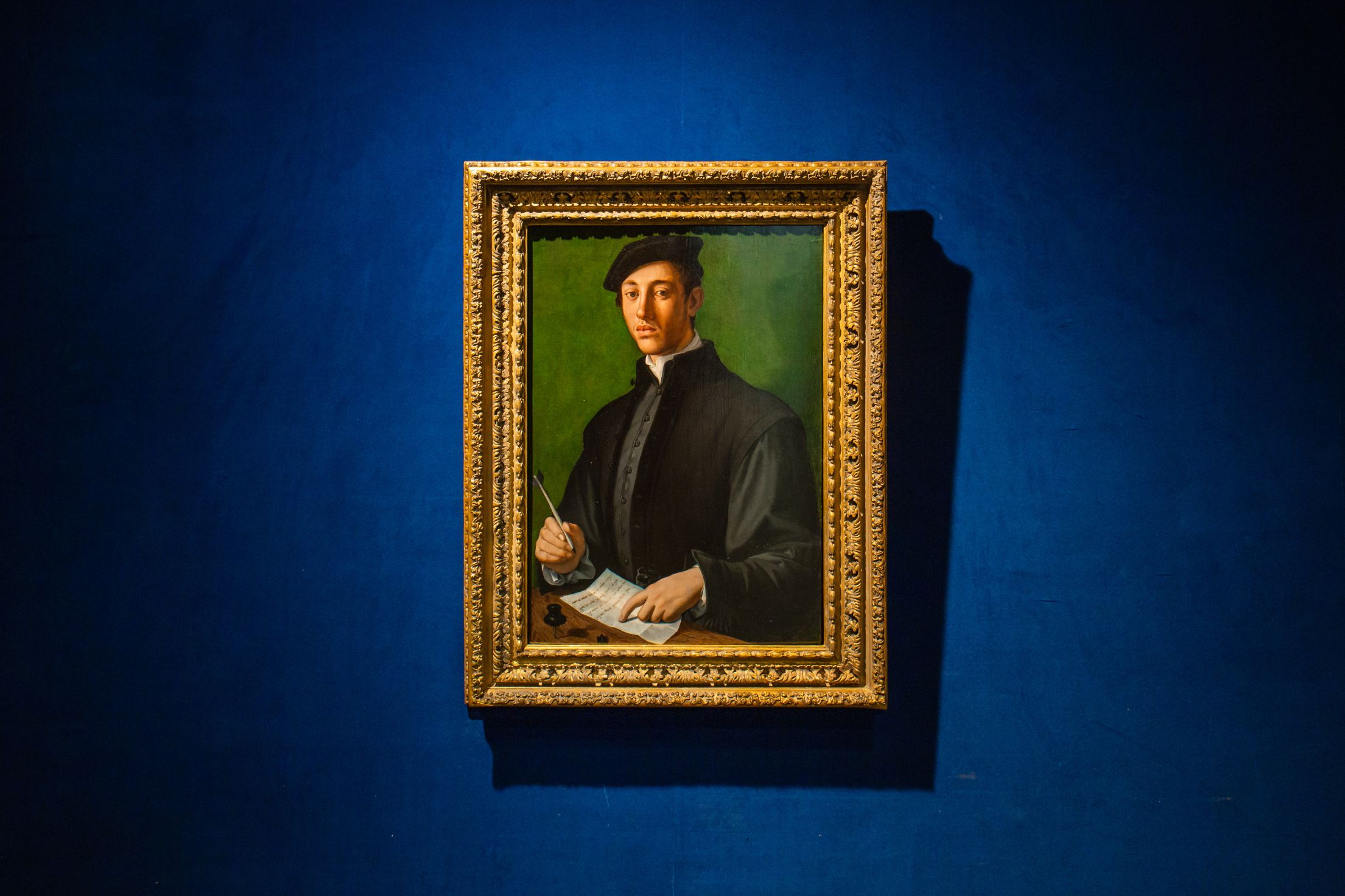 Bronzino, Portrait of a young man with a quill and a sheet of paper. Courtesy of Sotheby's