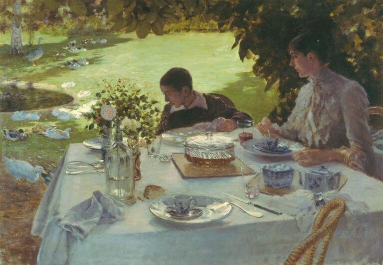 Giuseppe De Nittis Breakfast in the Garden 1884 Oil on canvas 81 x 117 cm Pinacoteca Giuseppe De Nittis, Barletta