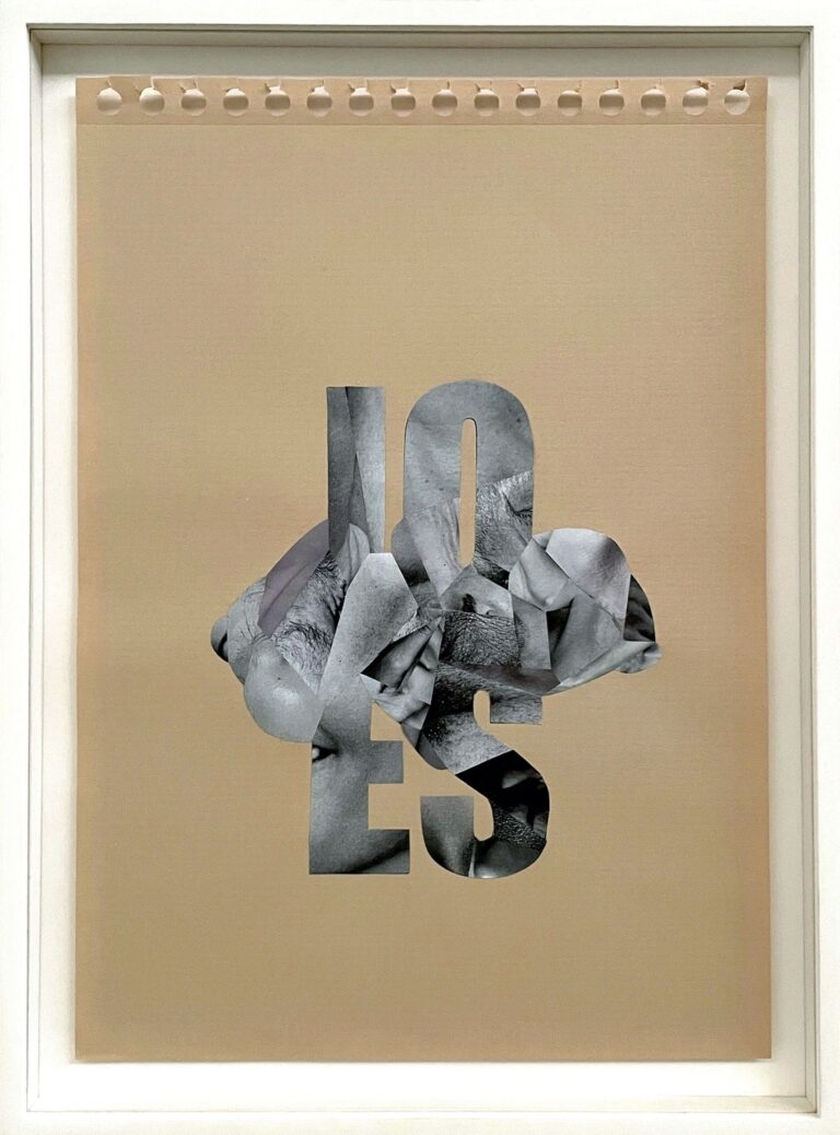 Dario Neira, Untitled (IO-ES), 2022, collage on notebook paper, 29,7x21