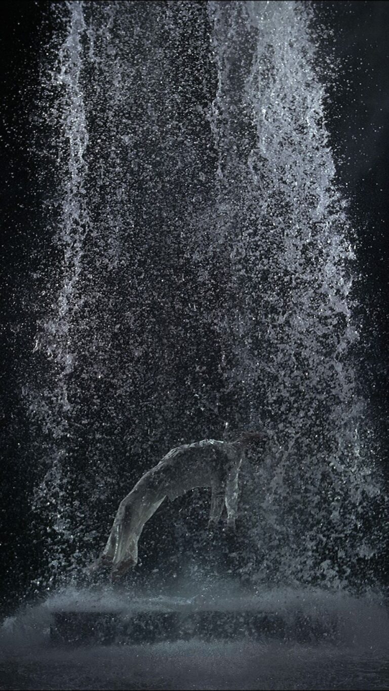 Bill Viola, Tristan's Ascension (The Sound of a Mountain Under a Waterfall), 2005. Photo Kira Perov © Bill Viola Studio