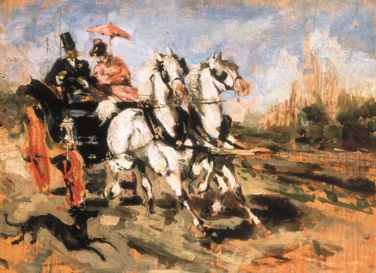 Giovanni Boldini, Carrozza a Versailles, 1873 ca. Collezione Banco BPM © Archivio Fotografico Banco BPM