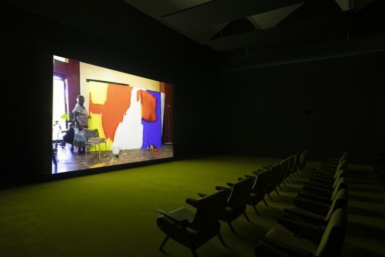 Sally Gabori, installation view at Triennale Milano, 2023. Credit Andrea Rossetti