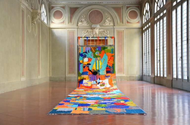 Flying Carpet, 1.50x7 m, tessitura mista, Bergamo, Ateneo Scienze Lettere ed Arti
