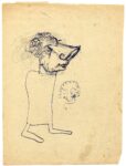 Paul Joostens Vrouwtje met bijzonder grote neus (Little woman with a big nose), s.d. / n.d. matita e inchiostro su carta / pencil and ink on paper, 21,2 x 15,9 cm courtesy: collezione / collection city of Antwerp, Letterenhuis