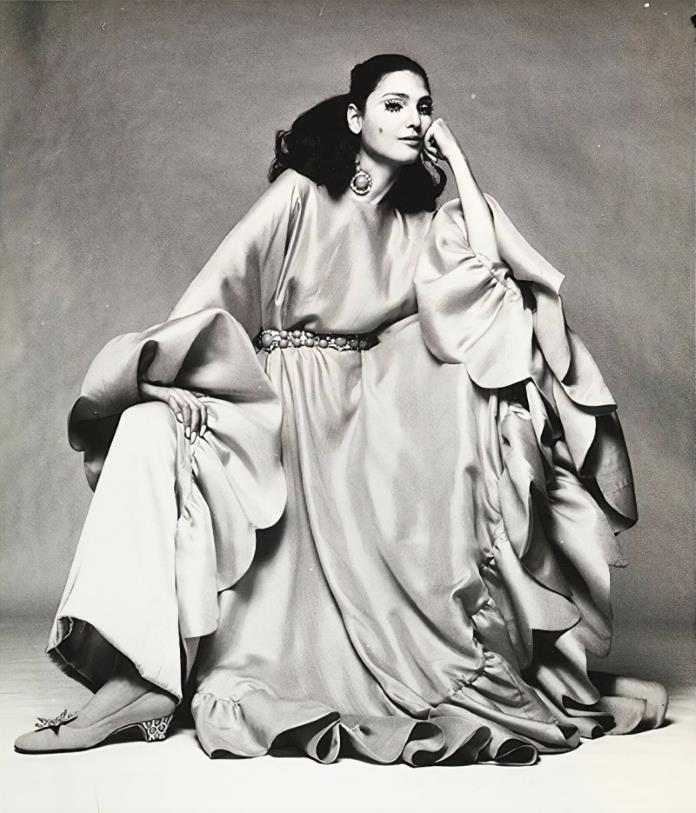 Gian Paolo Barbieri, Benedetta Barzini, with a Valentino Poncho and Coppola e Toppo Jewelry, 1969, Vogue © Condé Nast