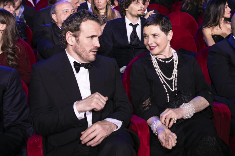 Isabella Rossellini e Matt Dillon durante la cerimonia di premiazione dei David di Donatello 2023