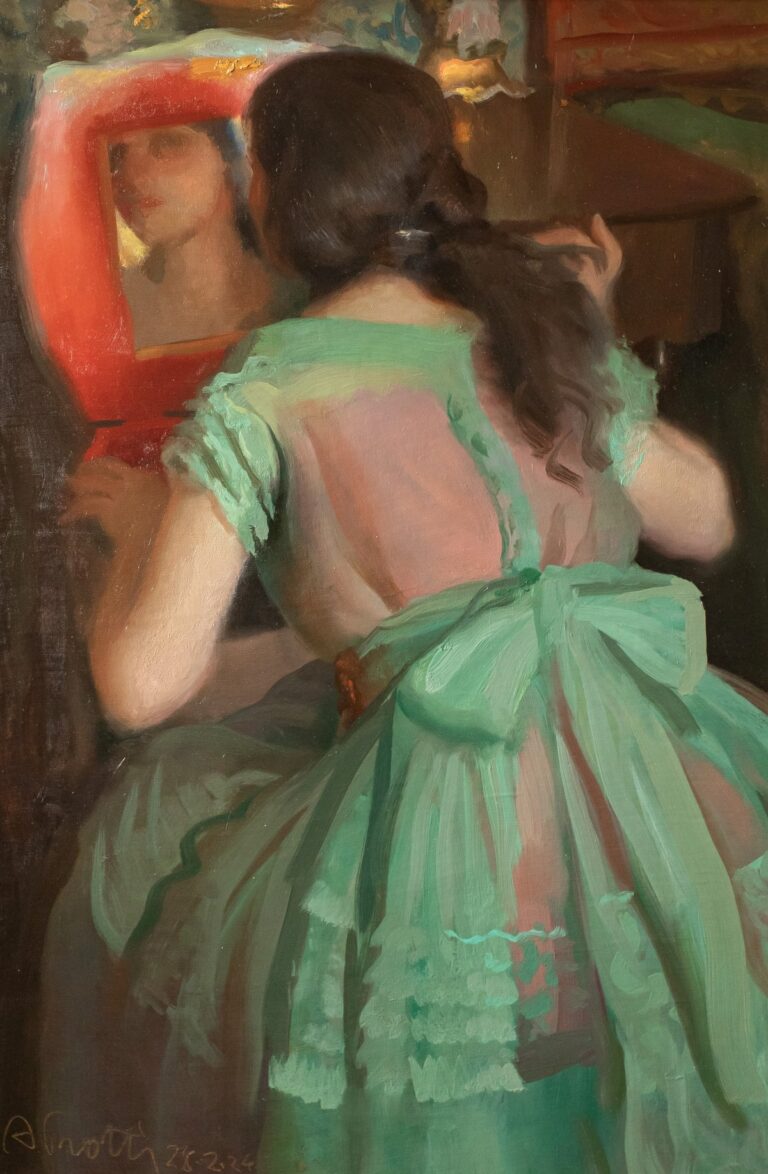 Alfredo Protti, Lo sguardo, 1924, olio su tela, 91 x 62 cm. Museo Ottocento, Bologna
