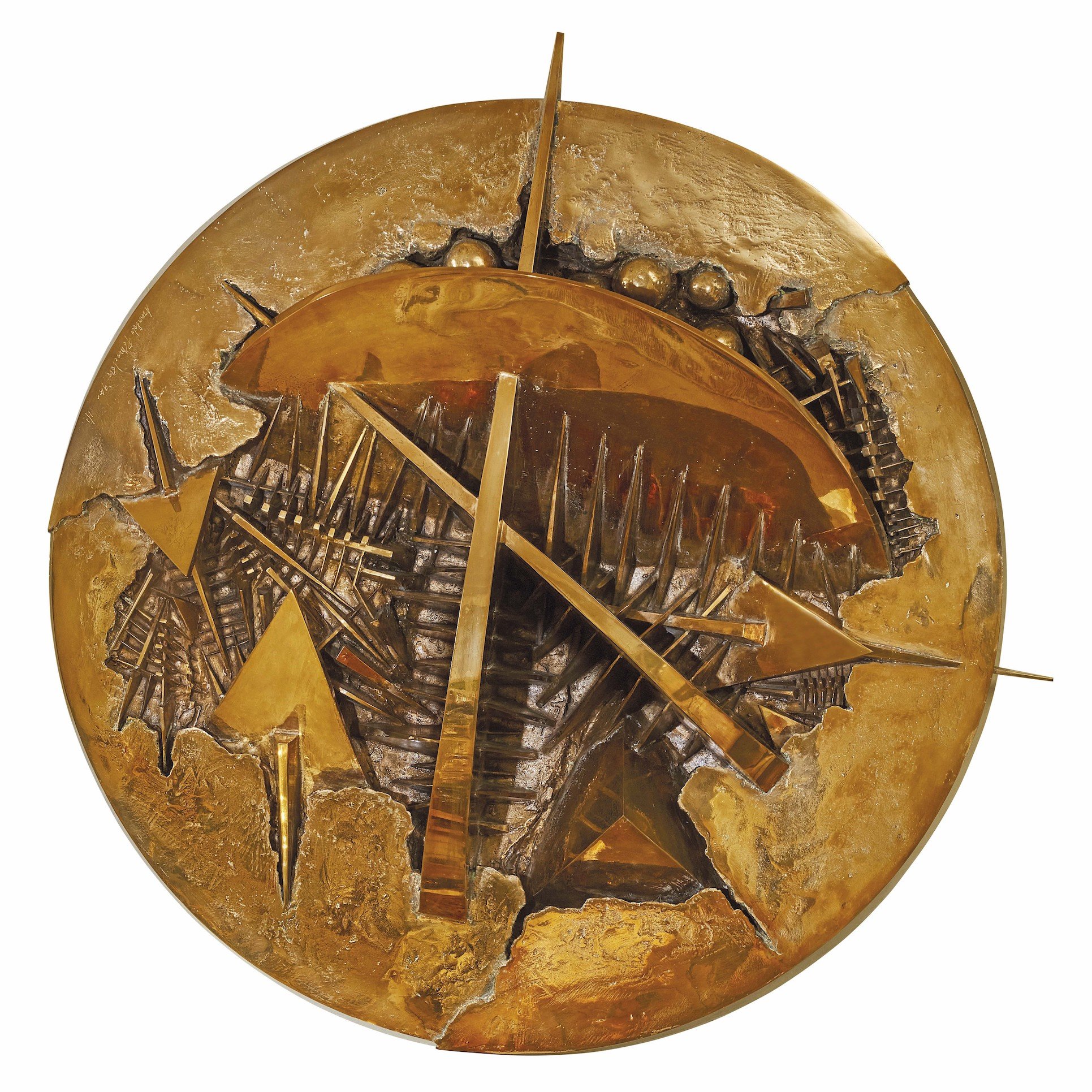 Arnaldo Pomodoro, Disco. Courtesy: Pandolfini Casa d'Aste