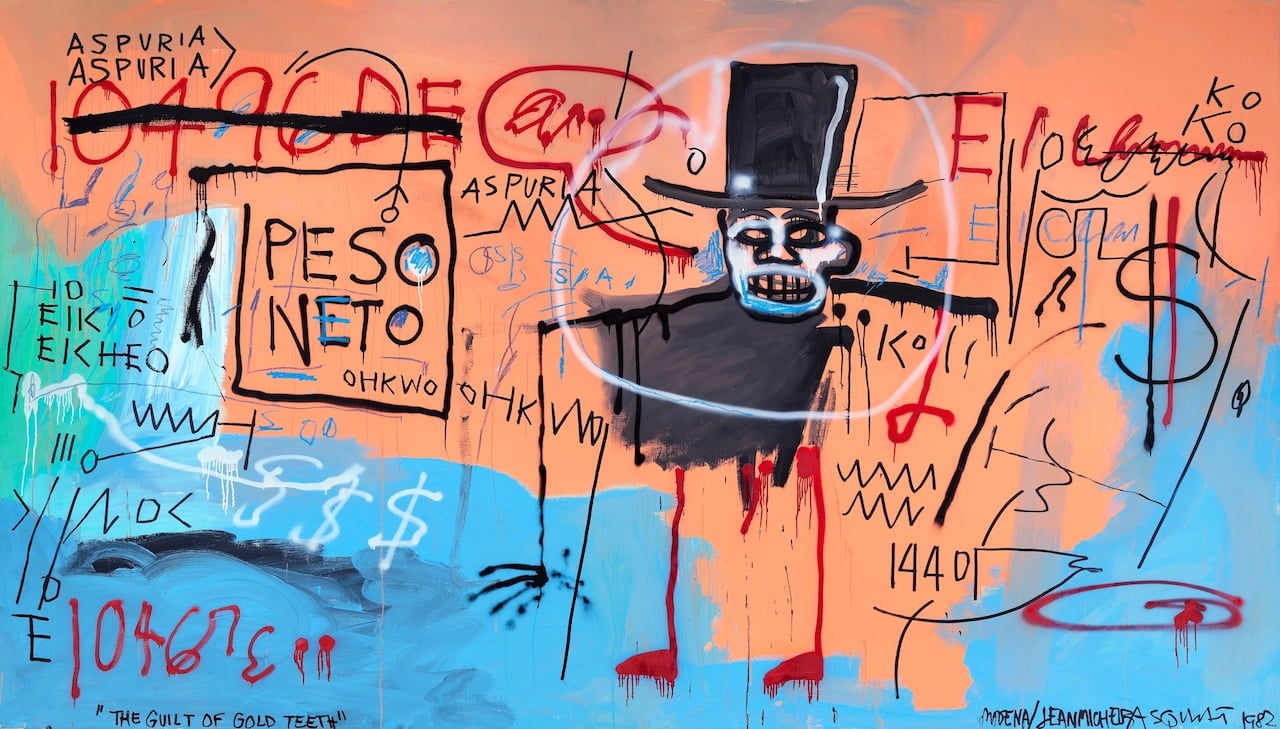 Jean Michel Basquiat, The Guilt of Gold Teeth, 1982. Nahmad Collection © Estate of Jean Michel Basquiat. Licensed by Artestar, New York. Photo Annik Wetter