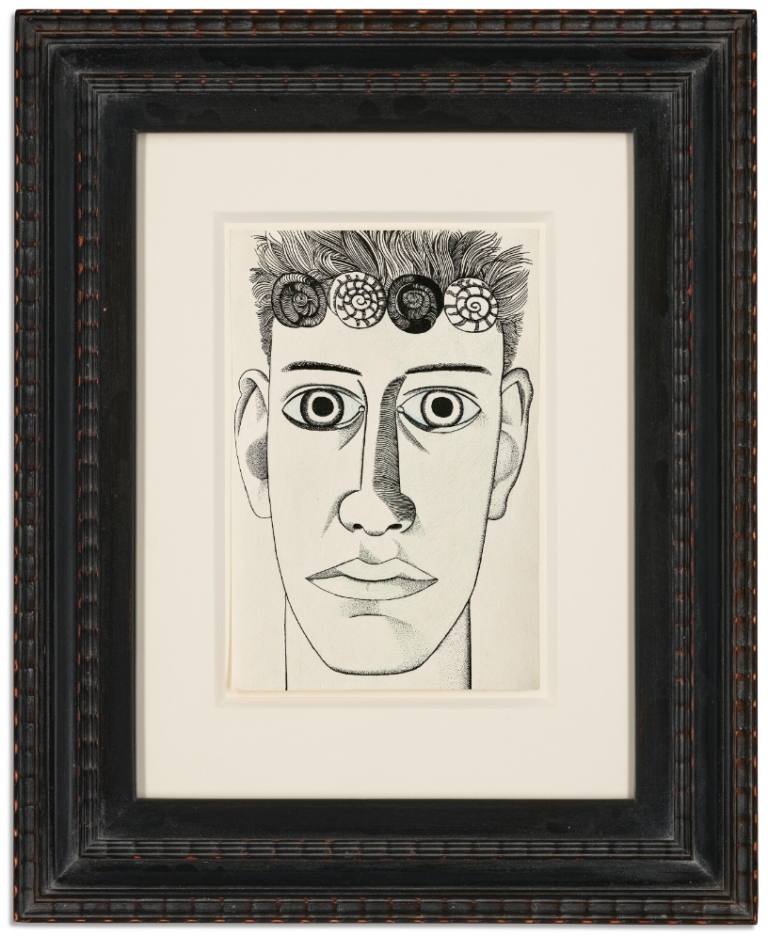 Lucian Freud, A Man (Self portrait). Courtesy: Christie’s Images Ltd.