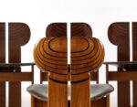 Afra Scarpa e Tobia Scarpa, otto sedie modello "Africa" della serie "Artona". Produzione Maxalto, Italia, anni '70. Courtesy: Il Ponte Casa d'Aste, Milano