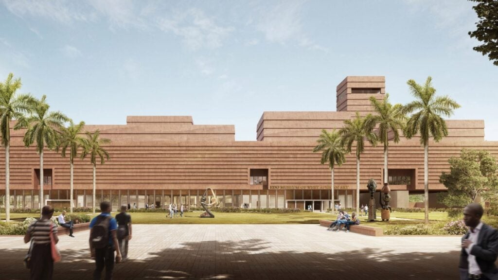 Un rendering del futuro distretto culturale. © Adjaye Associates