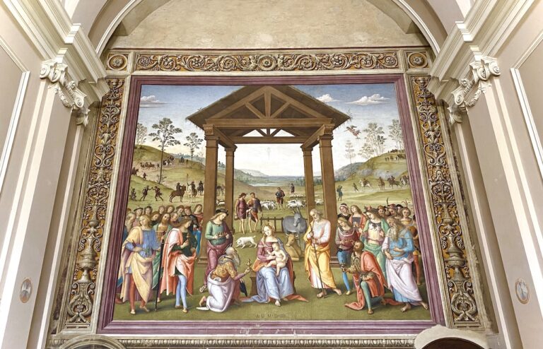 Pietro Perugino, Adorazione dei Magi, 1504, Oratorio dei Bianchi, Città della Pieve. Photo Emma Sedini