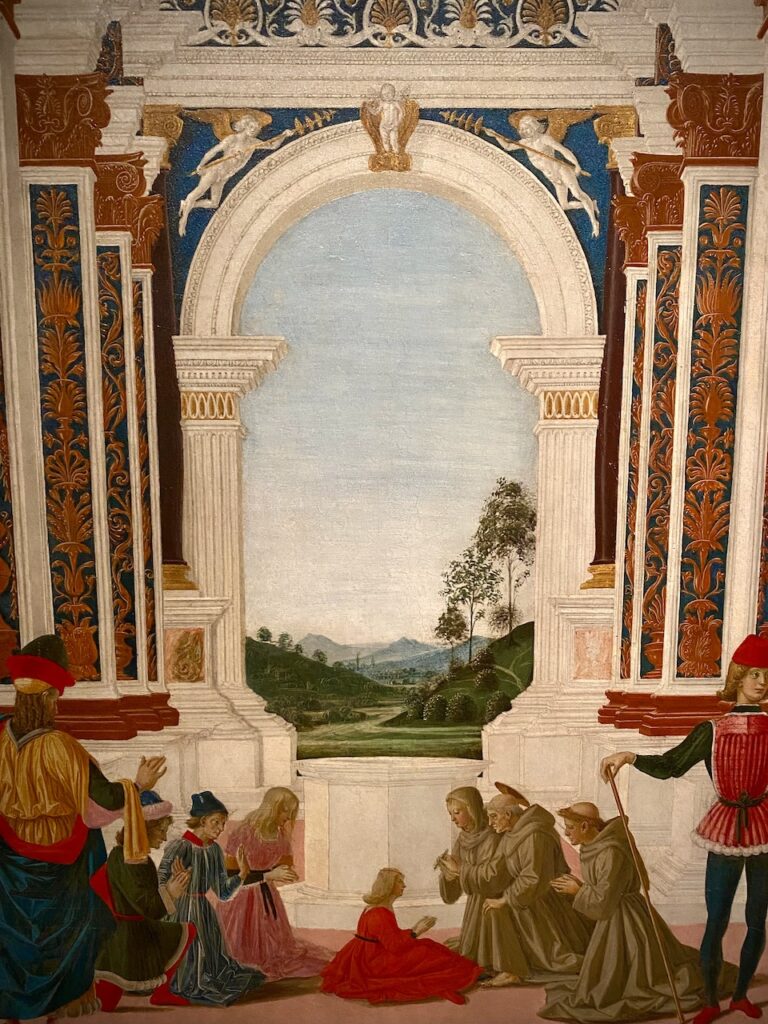 Pietro Perugino, Miracoli di San Bernardino. San Bernardino risana una fanciulla, 1473, Galleria Nazionale dell'Umbria, Perugia. Photo Emma Sedini