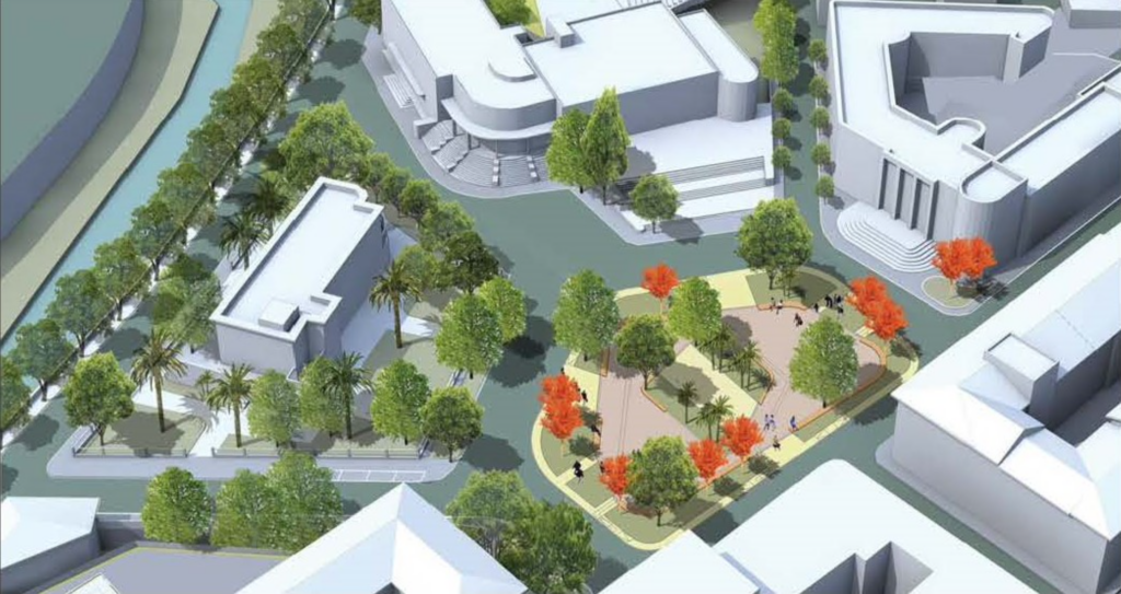 Rendering del progetto di Piazza Giovanni Amendola, Cosenza. Dal Progetto CIS