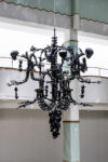 Ai Wewei, Black Chandelier in Murano Glass, 2023. Courtesy of the artist and GALLERIA CONTINUA