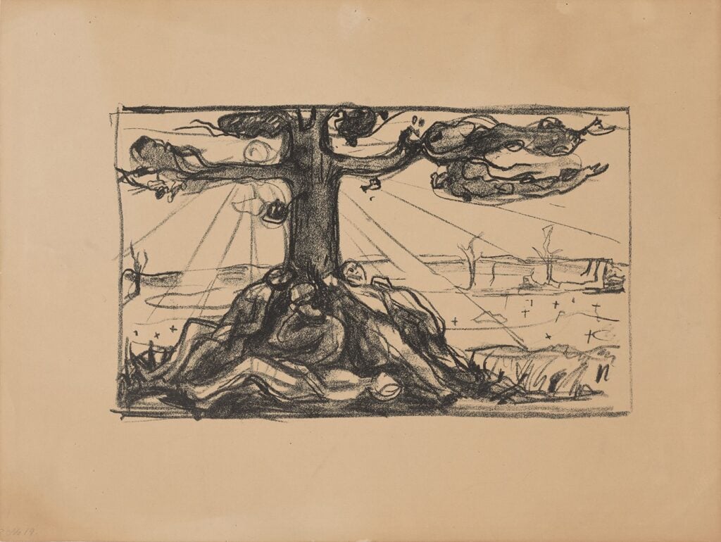 Edvard Munch, The Tree I, 1916. Lithograph. Photo © Munchmuseet