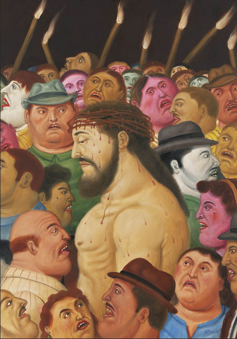 Fernando Botero, Jesùs y la multitud, 2010, Museo de Antioquia, Medellìn