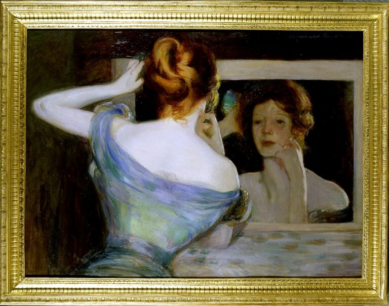 Andreas Andersen Ethel Cochrane allo specchio, 1900, olio su tela