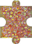 Tutti puzzle per l’arte 2003 – 2023. Segni per dissonanze armoniche. Tessera di Marisa Facchinetti
