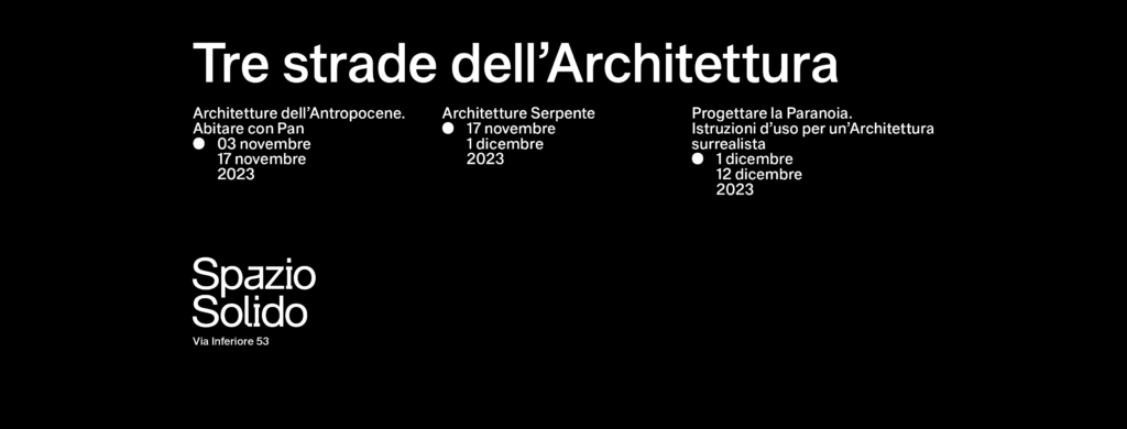 Tre strade per l’architettura