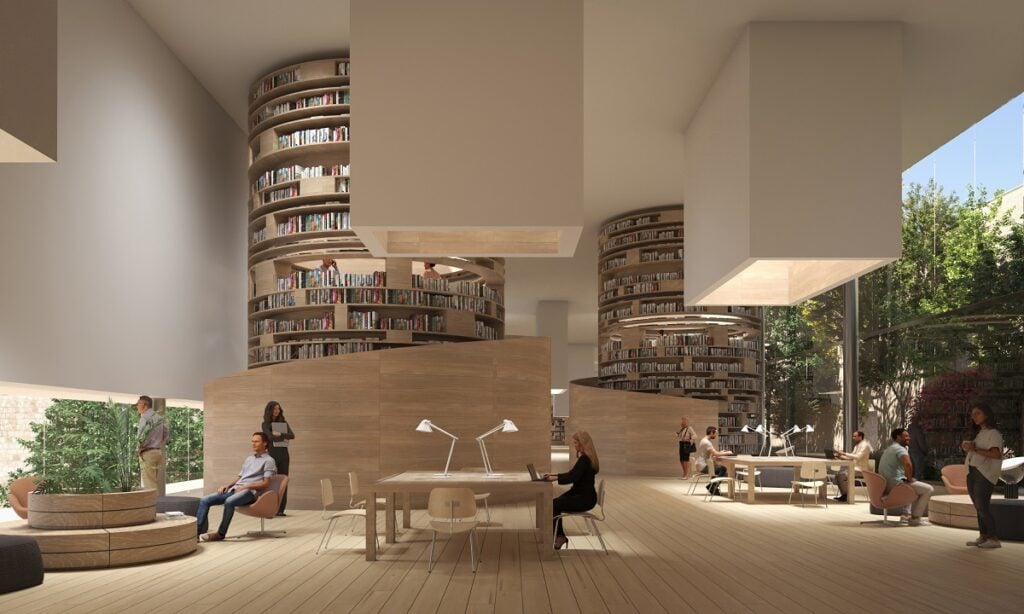 Biblioteca Nazionale, vista public library. Courtesy ABDR Architetti Associati
