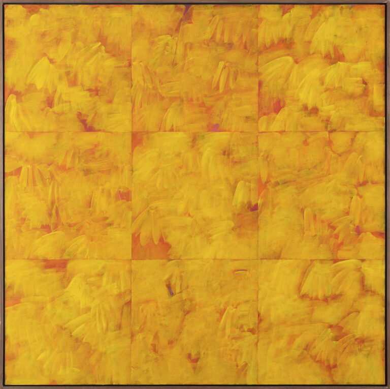Claudio Verna, Campo di segni, 2019, acrilico su tela, 110 x 110 cm