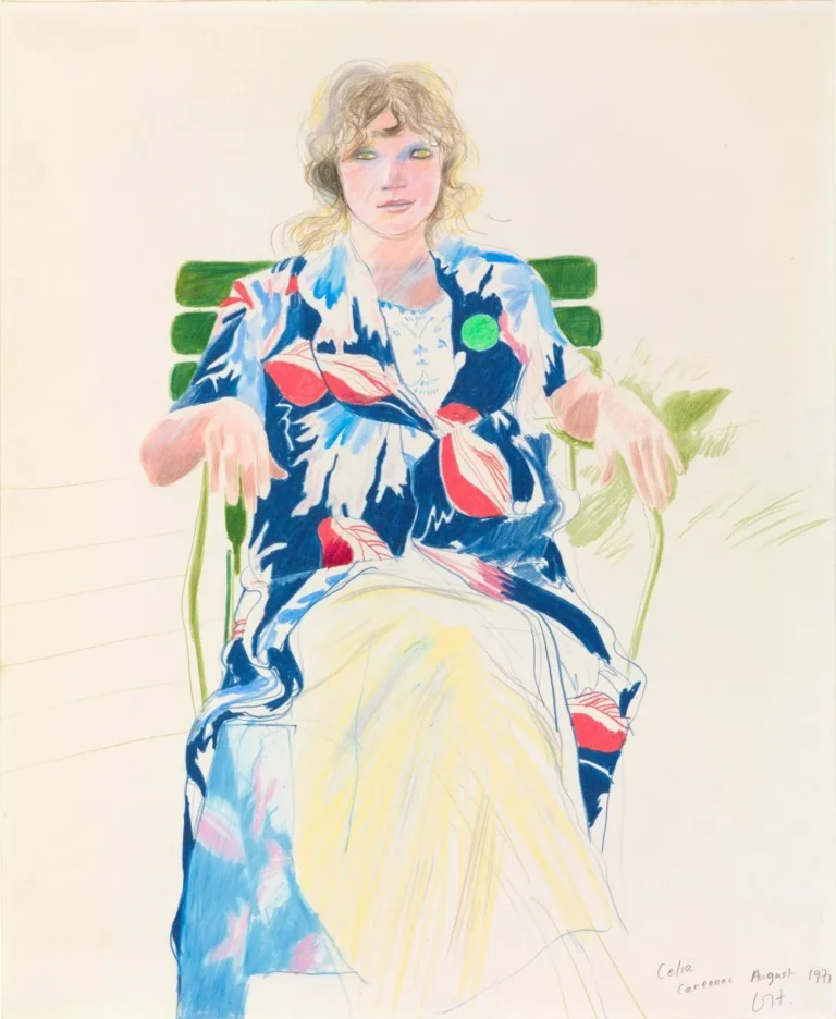 David Hockney Drawing from Life, exhibition view at National Portrait Gallery, Londra, 2023